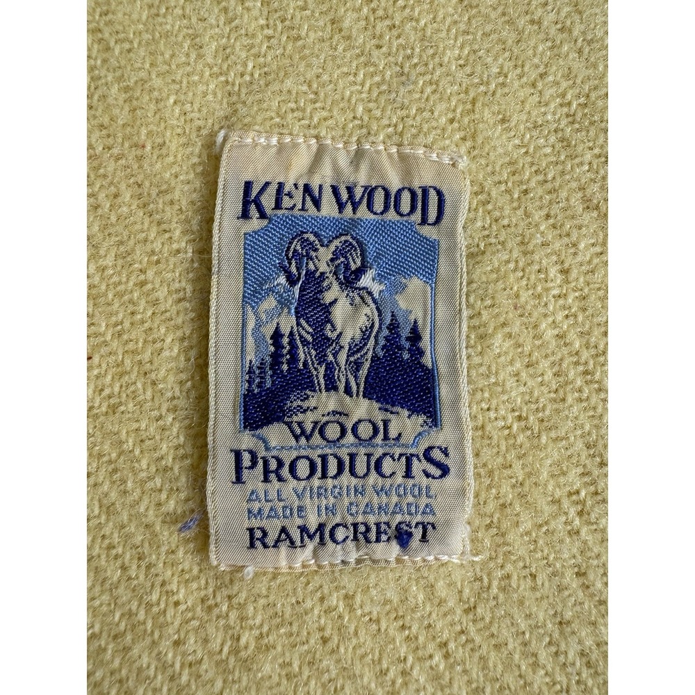 Vintage 70s Kenwood Twin/Full 100% Pure Virgin Wool Gold Blanket Made In Canada